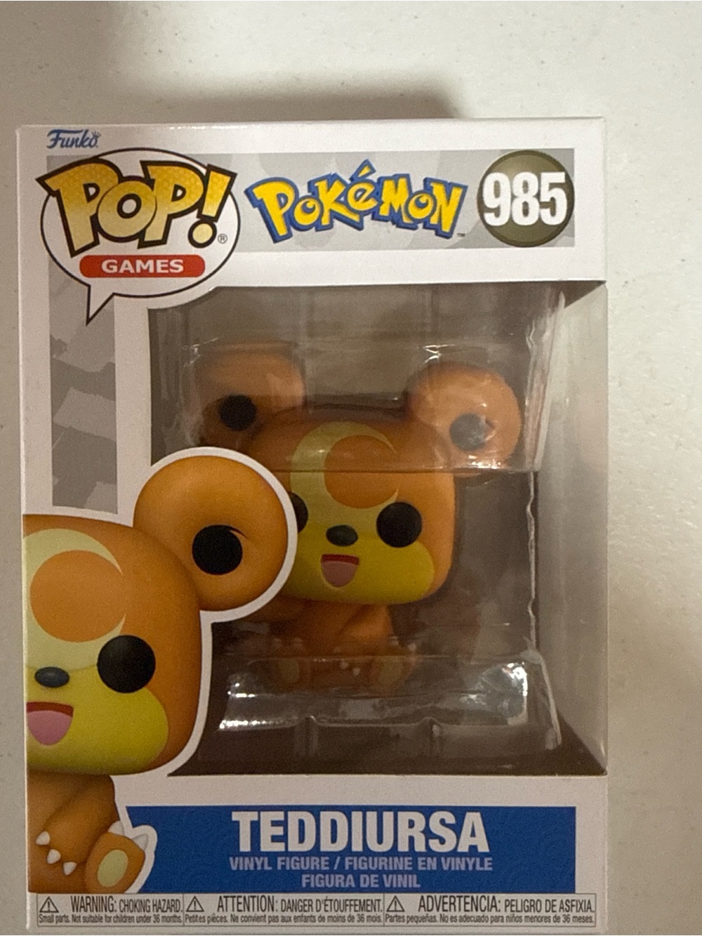 Funko Pop! Pokémon Teddiursa Orange Yellow Vinyl Figure